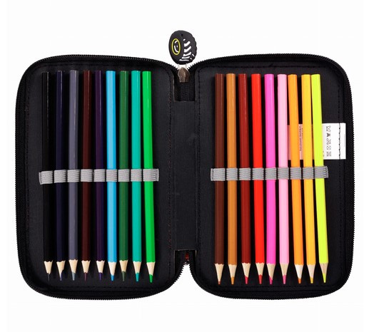 Piórnik potrójny z wyposażeniem Stright PC-05 Neon Pad Majewski